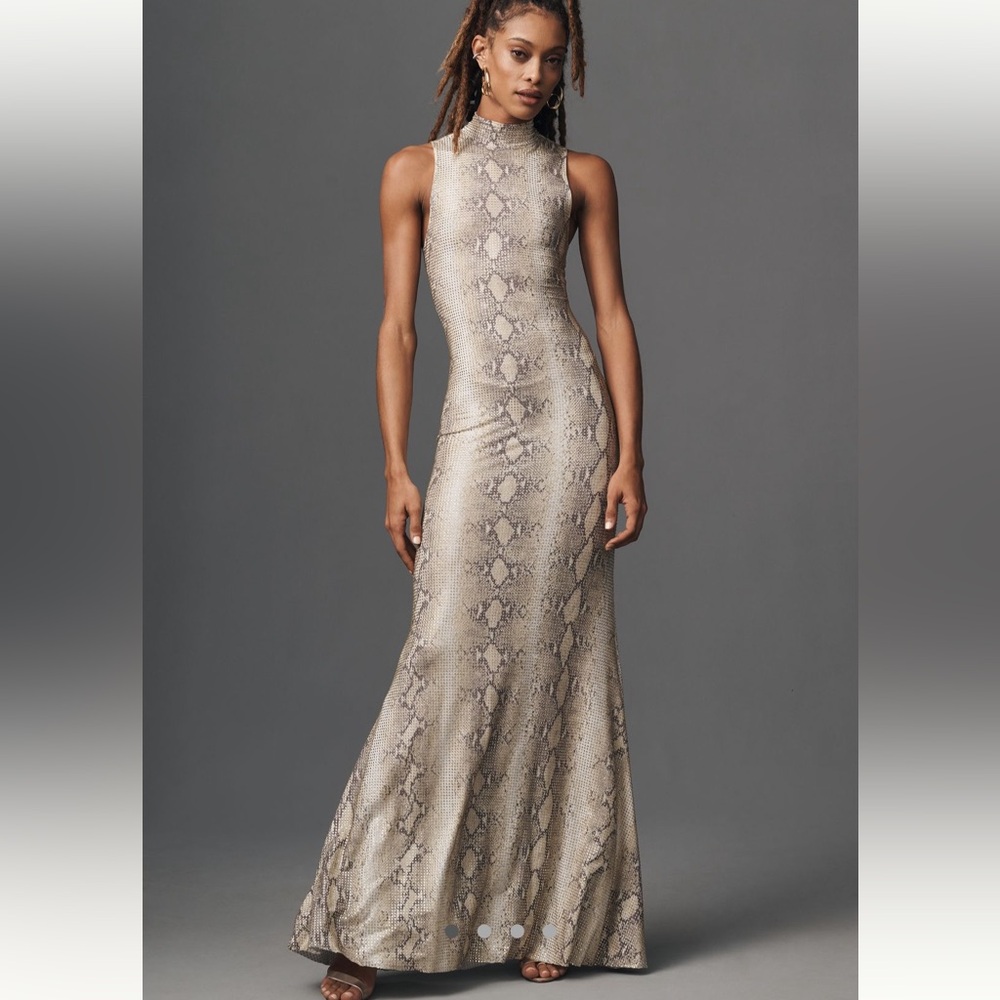 Ronny Kobo Morrel mock neck maxi dress